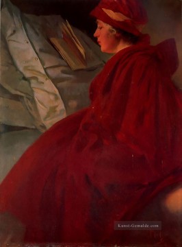  Kunst Malerei - Der rote Cape Tschechisch Jugendstil Alphonse Mucha